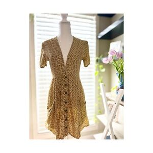 Faithful The Brand Stylish Yellow Floral Dress
